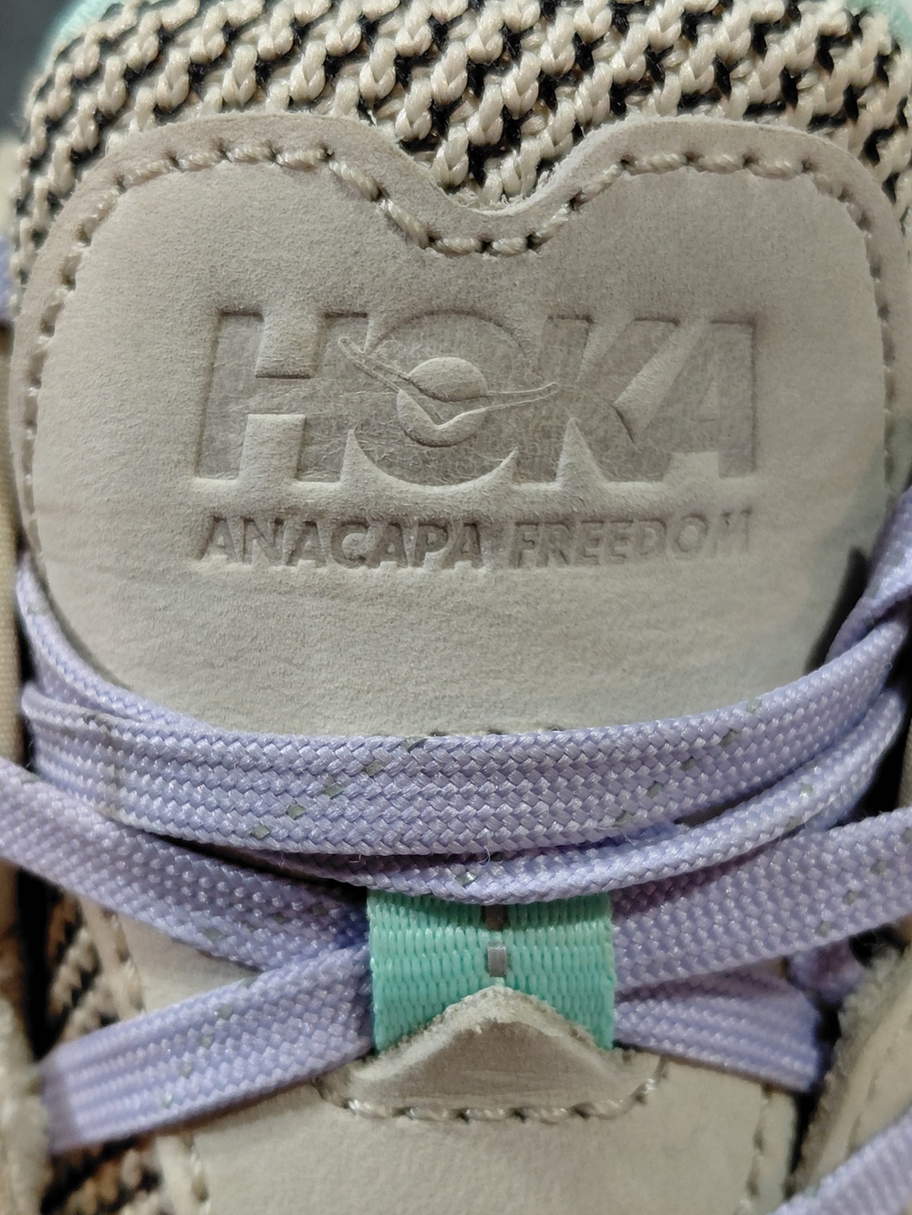 Hoka Women's Anacapa 2 Freedom Trail Hiking Sneakers Taupe Lilac Mint Chunky W8B - Picture 13 of 15